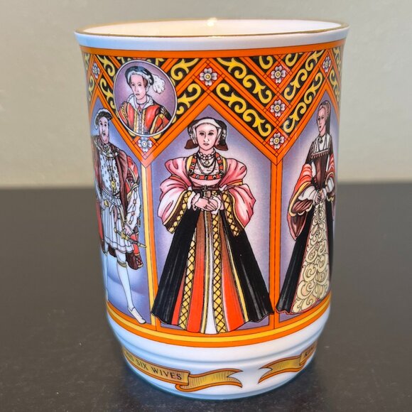Vintage JAMES SADLER King Henry VIII And His Six Wives Fine Bone China Cup Mug - Picture 2 of 14